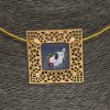 Handgemachte Halskette mit filigraner Kupferfassung