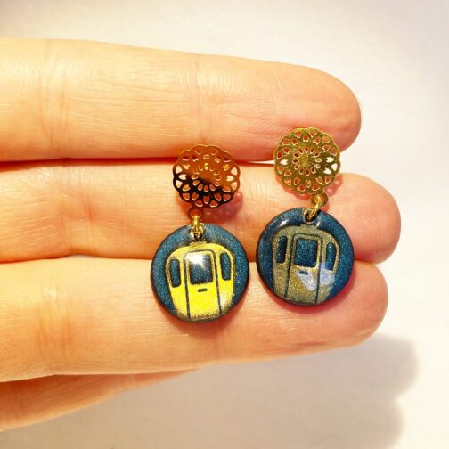 Kölnschmuck Ohrstecker mit Seilbahn-Motiv