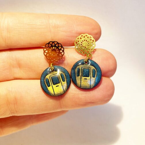 Kölnschmuck Ohrstecker mit Seilbahn-Motiv