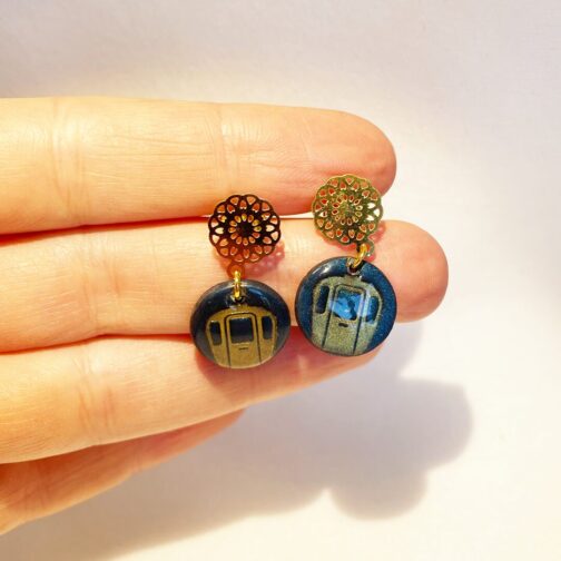 Kölnschmuck Ohrstecker mit Seilbahn-Motiv